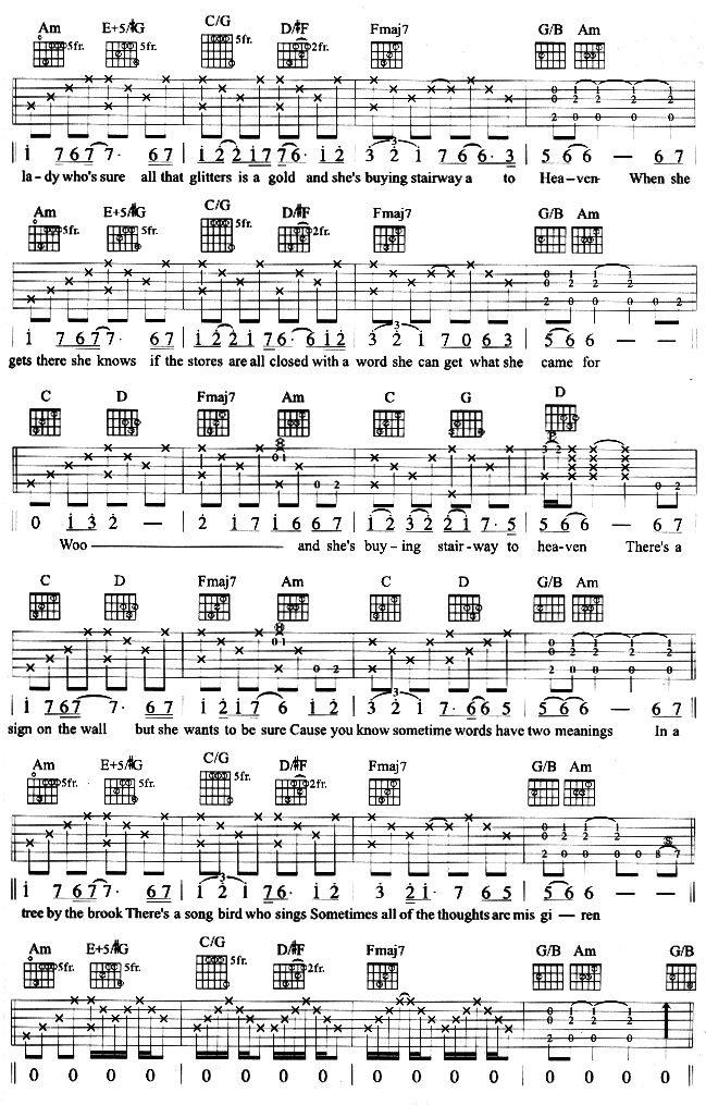 Stainway To Heaven吉他谱 第2页